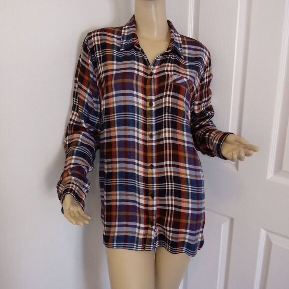 Lucky Brand Plaid Long Sleeve Shirt - Picture 1 of 6